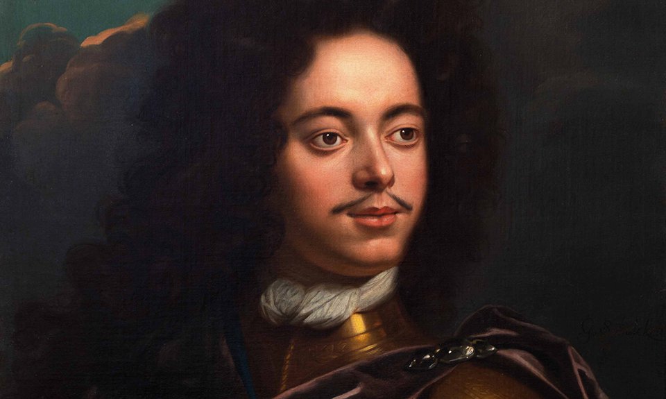 Готфрид Схалкен. Портрет царя Петра I Алексеевича. Нидерланды. 1703−1706. Фрагмент. Фото: Государственный исторический музей