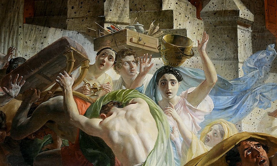 Карл Брюллов. «Последний день Помпеи».  1830-1833. Фрагмент. Фото: Служба реставрации музейных ценностей Государственного Русского музея